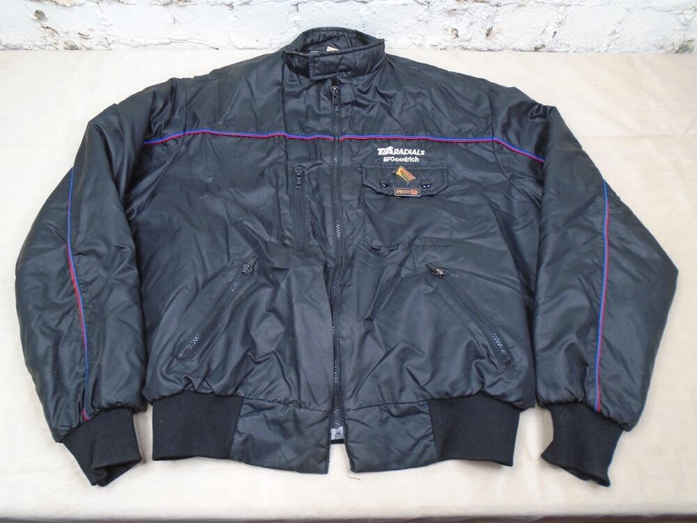 Dunbrooke BF Goodrich Tires Racing Jacket Men's L Black Vintage 90s Motorcycle
